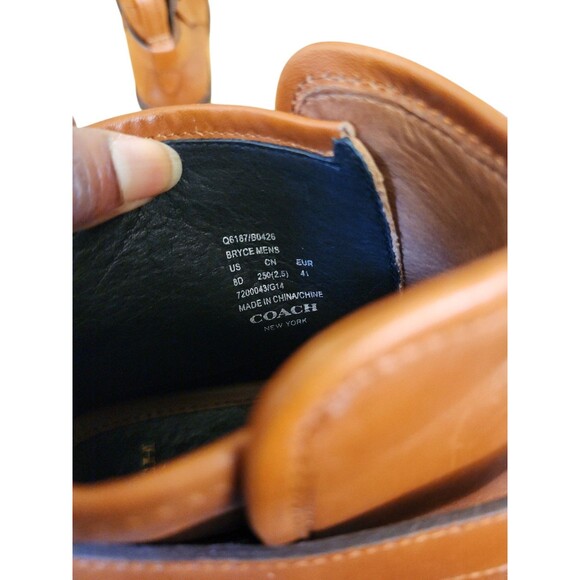 Coach Bryce Camel Brown Jodphur Ankle Boots Mens 8D Old Money Preppy Equestrian - Picture 7 of 8